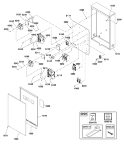 Transfer Switch - Hingeless Enclosure Diagram and Parts List for 040623-00  Briggs and Stratton Generator